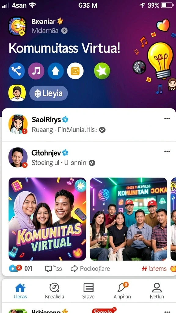Tampilan antarmuka pengguna yang modern dan menarik.