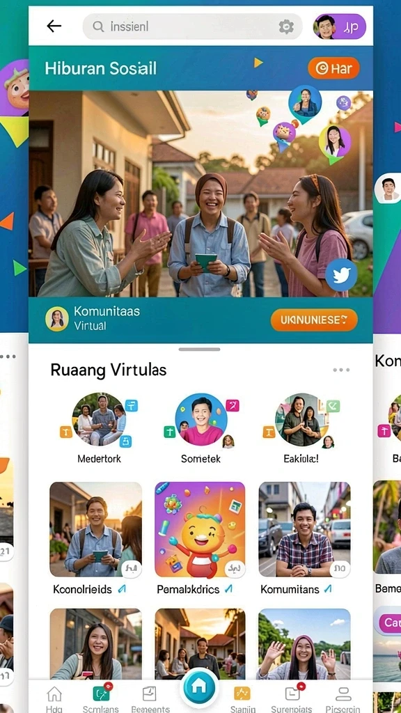 Fitur chatting yang memungkinkan interaksi dengan pemain lain.