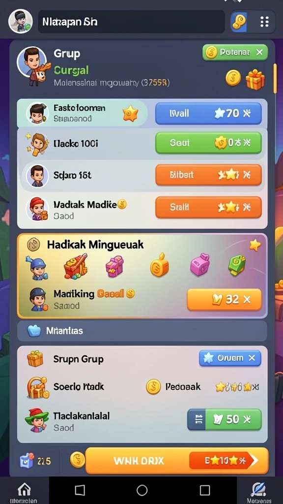 Tampilan antarmuka aplikasi BINGO101 yang menarik.