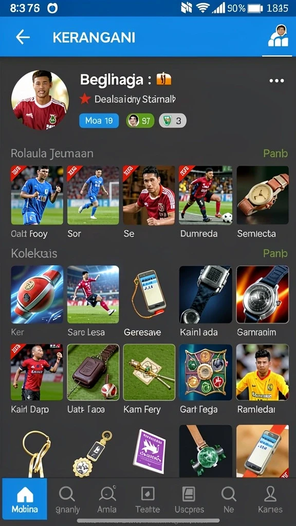 Tampilan awal yang menarik dengan akses mudah ke menu.