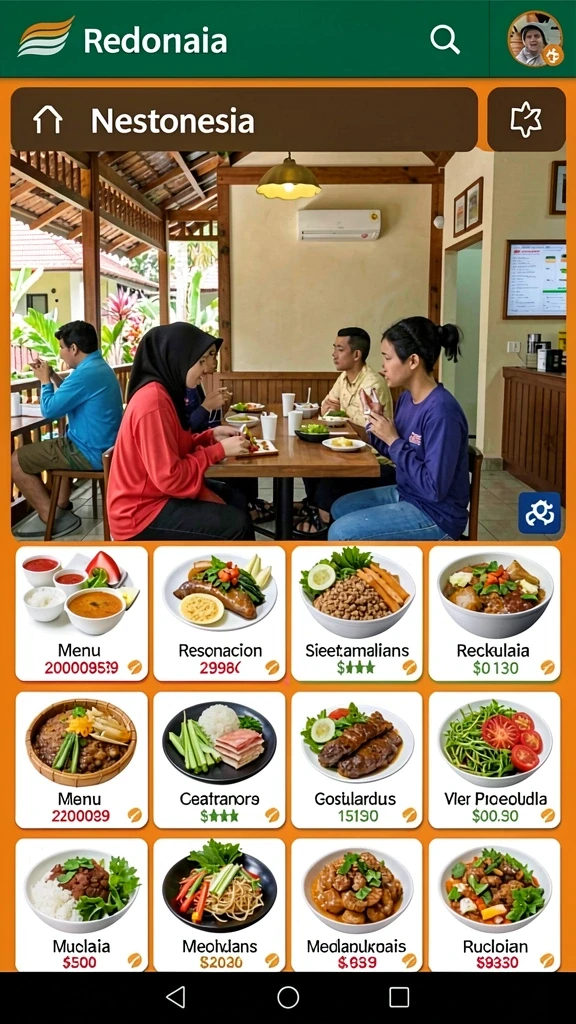 Tampilan awal yang menarik dan mudah digunakan.