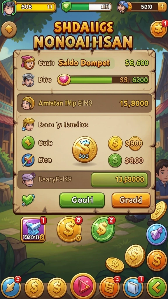 Screenshot menunjukkan tampilan awal permainan yang menarik.
