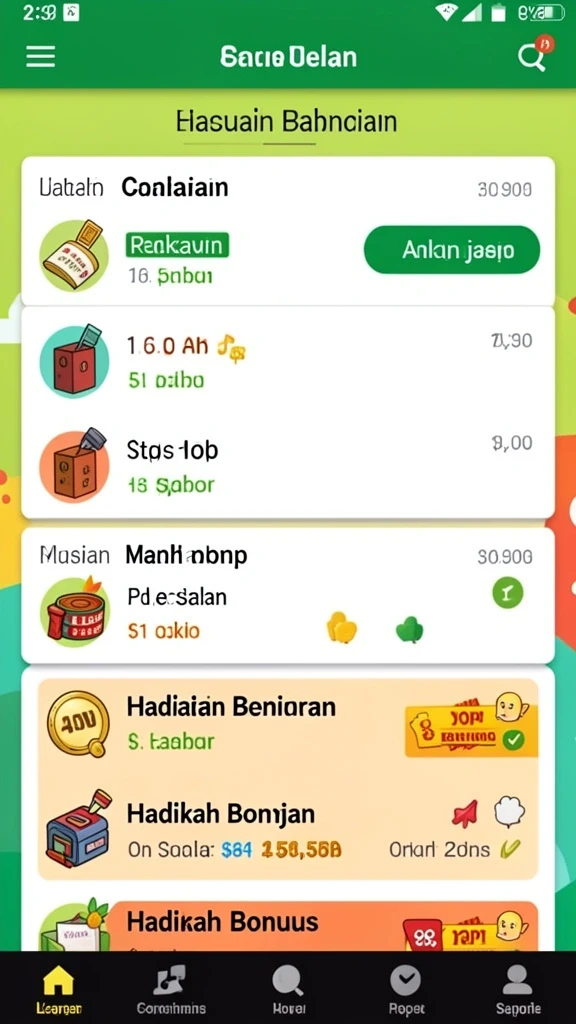Fitur permainan yang beragam dan menyenangkan.