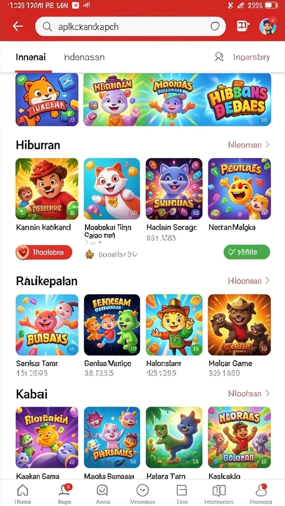 Berbagai mode permainan yang bisa dipilih.