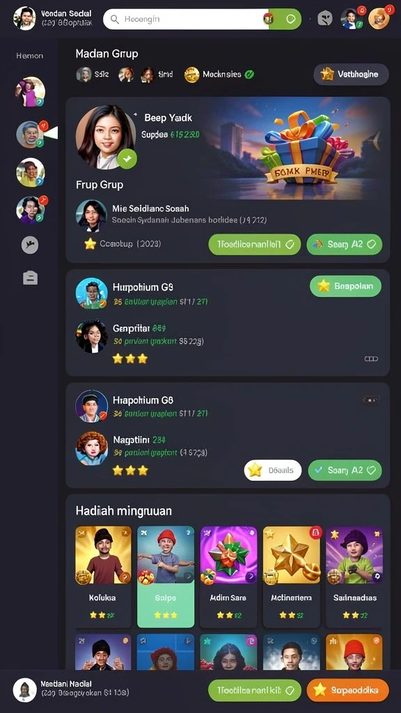 Mode kompetisi yang interaktif dan seru.