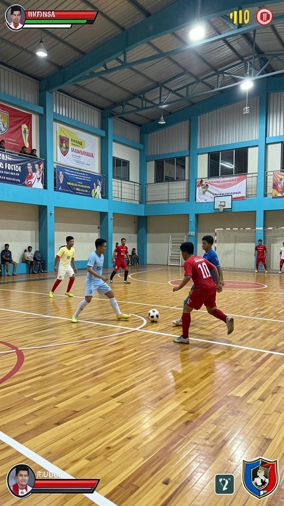Tangkapan layar menampilkan karakter utama dalam aksi menjelajahi dunia.