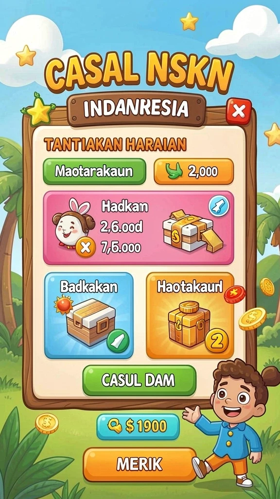 Tampilan menu utama yang menarik dan mudah dinavigasi.