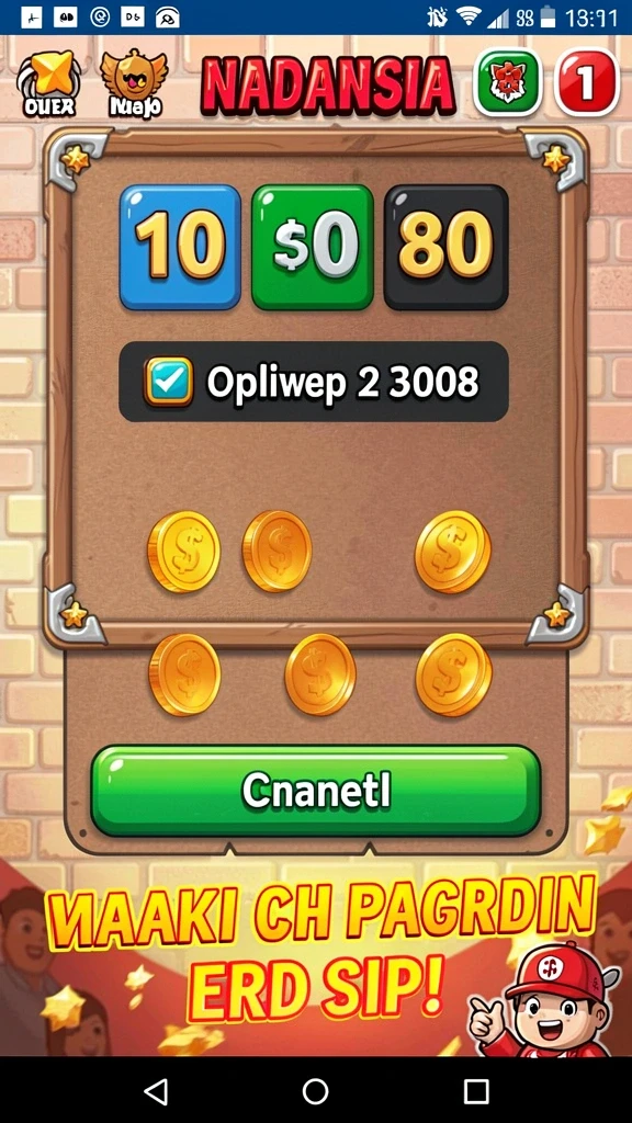 Screenshot menunjukkan karakter utama dalam aksi menantang.